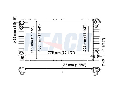 1987 CADILLAC ALLANTE 4.1 L RADIATOR REA41-856A