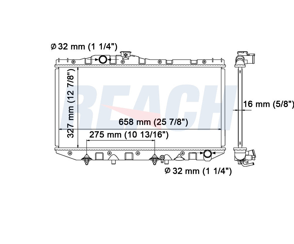 1989 TOYOTA CAMRY 2.0 L RADIATOR REA41-870A