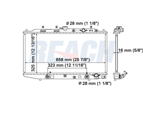 1991 HONDA CIVIC 1.5 L RADIATOR REA41-886A
