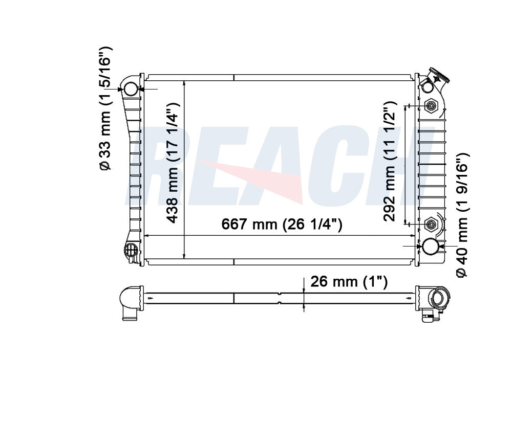 1988 CHEVROLET CAPRICE 5.0 L RADIATOR REA41-920A