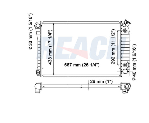 1989 CHEVROLET CAPRICE 5.7 L RADIATOR REA41-920A