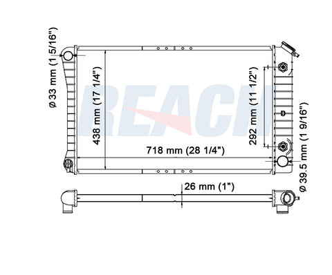 1989 PONTIAC BONNEVILLE 3.8 L RADIATOR REA41-921A