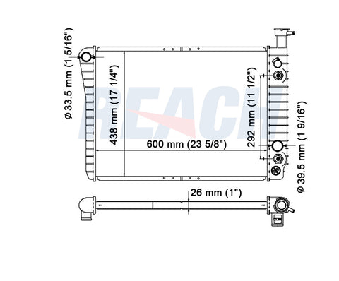 1989 CHEVROLET ASTRO 4.3 L RADIATOR REA41-924A