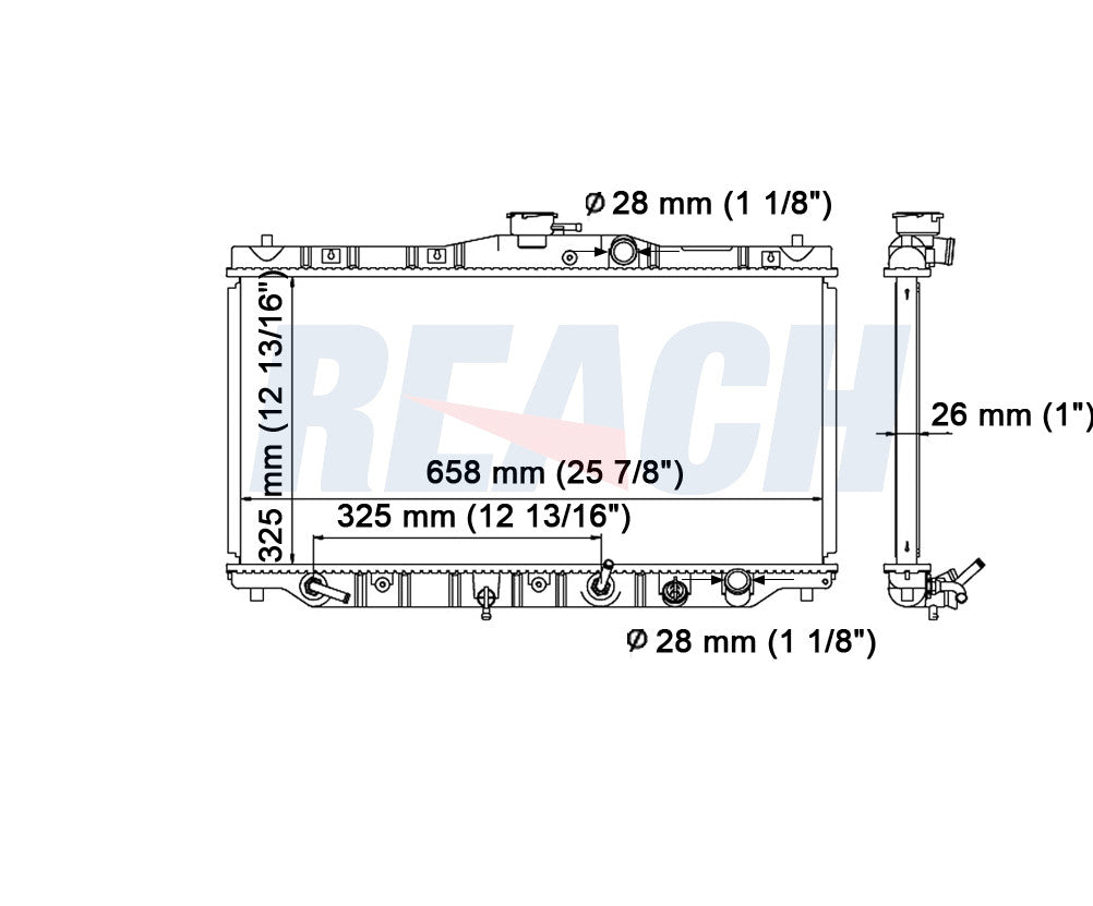 1989 HONDA ACCORD 2.0 L RADIATOR REA41-928A