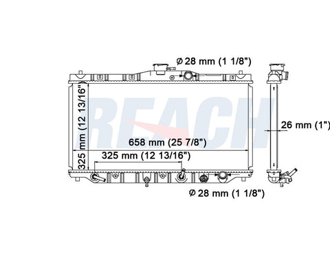 1988 HONDA ACCORD 2.0 L RADIATOR REA41-928A